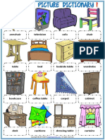 Furniture Vocabulary Esl Picture Dictionary Worksheets for Kids