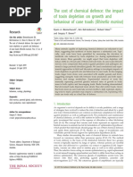 The Costo of Chemical Defence The Impact of Toxin Depletion On Growth and Behaviour