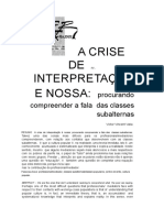 A Crise de Interpretação É Nossa - Victor Vincent Valla