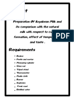 Soya Bean Milk Prepration and Comparison With Natural Milk