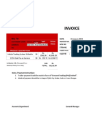 Vehicle Tracking Invoice