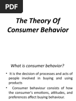 The Theory of Consumer Behavior