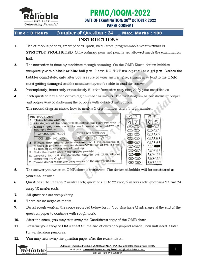 Ioqm 2022 solution download free pdf number theory elementary