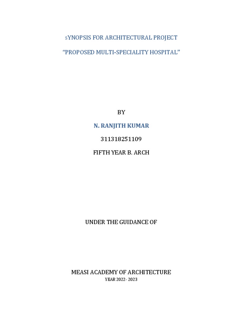 Synopsis Of Health Care Project