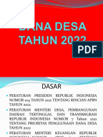 Paparan Dana Desa Sosialisasi 2022