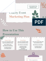 Soft Beige, Red and Green Plants Scrapbook Charity Event Marketing Plan Presentation