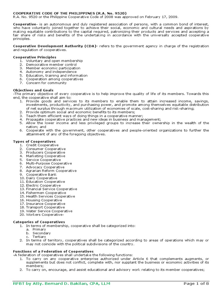 Principles of Cooperatives in the Philippines | PDF | Cooperative | Audit