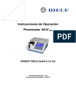 Instrucciones de Operación Photometer 5010: Robert Riele GMBH & Co KG