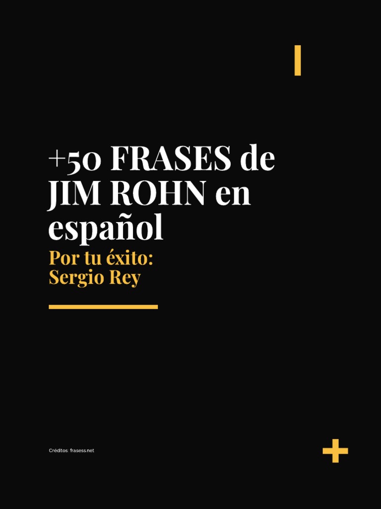 Frases Inspiradoras de Jim Rohn | PDF | Liderazgo | Sicología