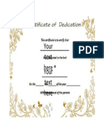Baby Dedication Certificate Template 26