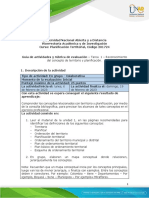 Guía de Actividades y Rúbrica de Evaluación - Unidad 1 - Tarea 1 - Reconocimiento Del Concepto de Territorio y Planificación