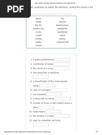 1.1 Intermediate Vocabulary - Musical Vocabulary - Esl-Lounge Student