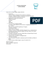 AGENDA DE REUNIÓN 21 DE MARZO