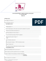 List of Requested Data To Compute An Antenna System Project ( Necessary Data) PAGE 1/2