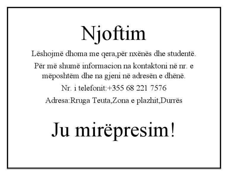 Njoftimi PDF