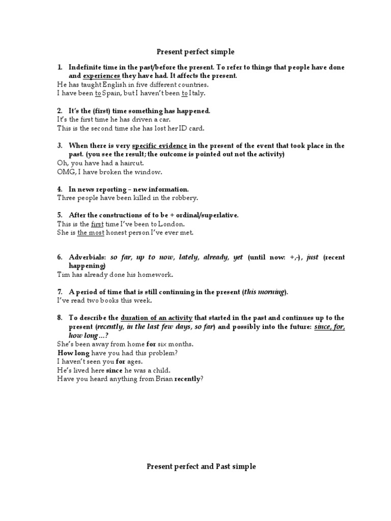 Rules - Present Perfect | PDF | Language Arts & Discipline | Mystery ...