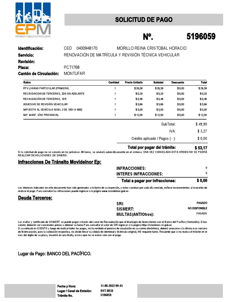 Orden de Pago | PDF | Economias | Dinero