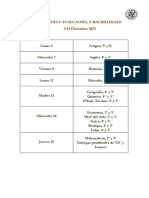 Calendario Exámenes 1 Eval