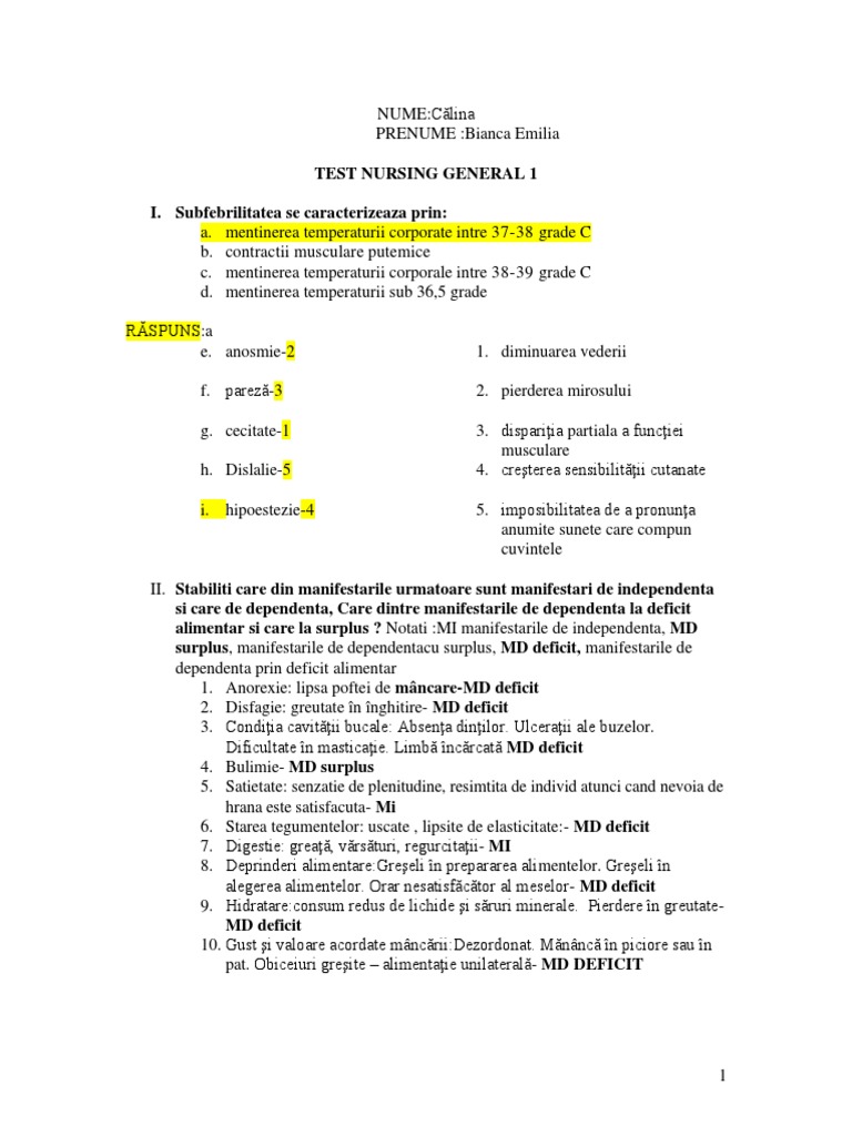 Test NURSING GENARAL | PDF