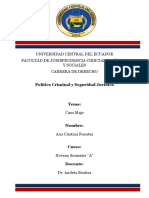 Política Criminal y Seguridad Jurídica - Caso Maje