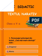 Joc Didactic - Textul Narativ