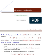 Gausss Hypergeometric Equation