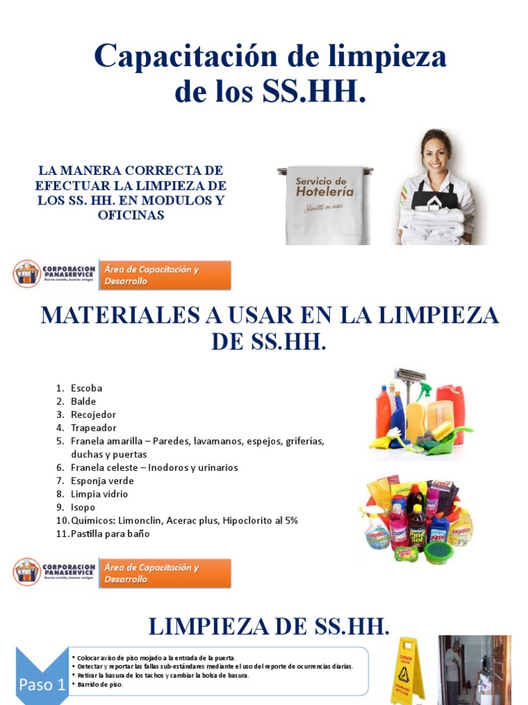 Capacitación en Limpieza de SS.HH. | PDF | Hogar, jardinería y bricolaje