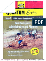 Rural Devlopment Administration and Planning Quantum