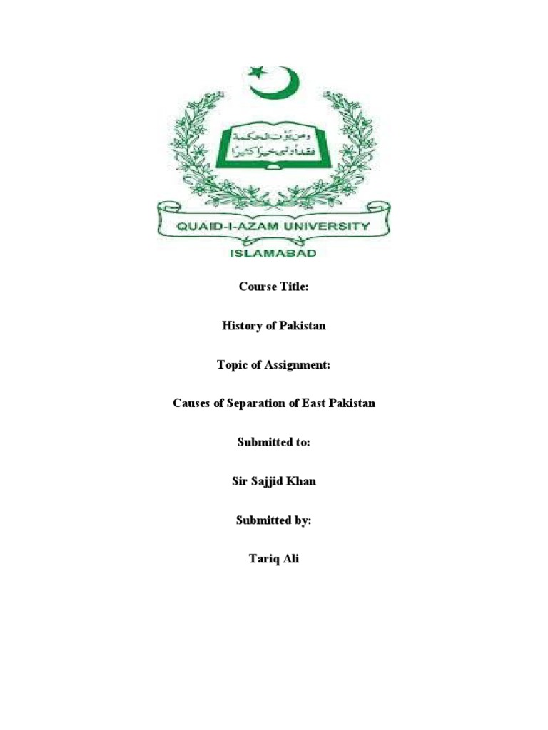 Causes of East Pakistan's Separation | PDF | Pakistan | Bangladesh