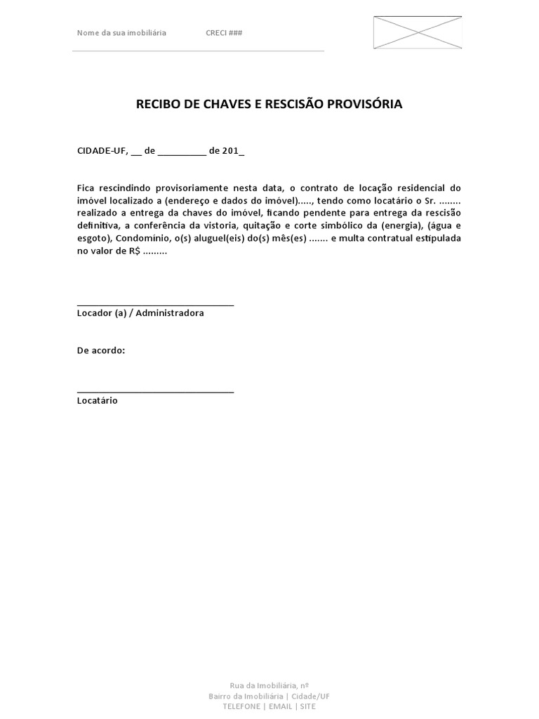 Recibo De Rescisao De Contrato De Trabalho