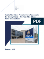 Audit of The Ottawa Police Service's Response To The Convoy Protest - The Role of The Ottawa Police Services Board