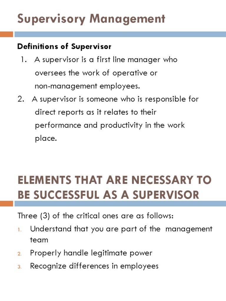 Essential Supervisory Management Skills | PDF | Competence (Human ...