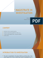 Role of Magistrate in Investigation