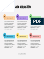 Gráfico de Cuadro Comparativo o Seis Conceptos Relacionados Ordenado Multicolor