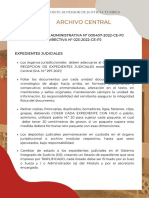 Archivo Central: Resolucion Administrativa #000407-2022-Ce-Pj DIRECTIVA #023-2022-CE-PJ