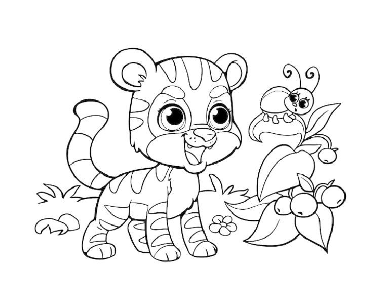 Tiger Coloring Pages | PDF