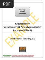 Example Vulnerability Patch Management Program VPMP