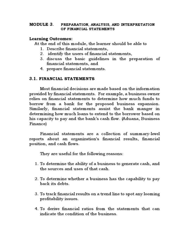 Financial Statements Preparation Guide | PDF | Equity (Finance ...