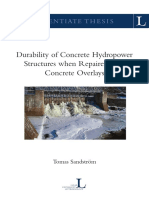 Durability of Hydropower Concrete Strs with Overlays