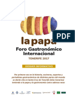 I FORO GASTRONÓMICO INTERNACIONAL DE LA PAPA TENERIFE 2017 Dossier Informativo 171003