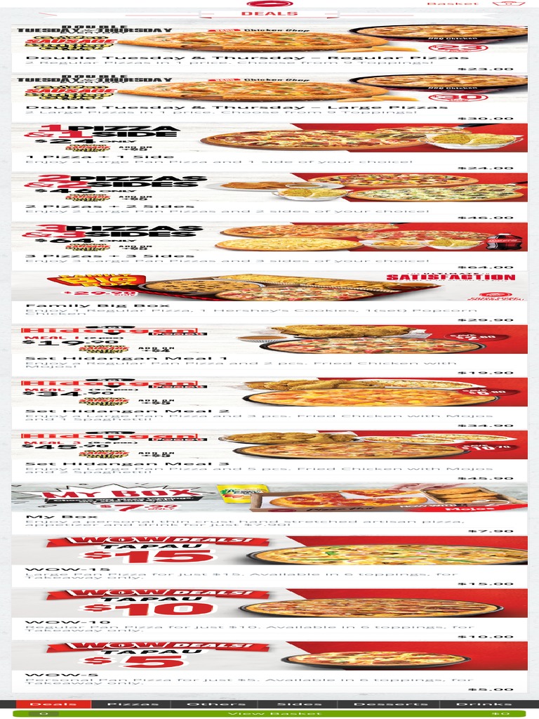 Best Deals For Pizza Online Delivery & Takeaway Pizza Hut Brunei PDF