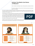 Converting Units of Measure-Top Maths Card Game