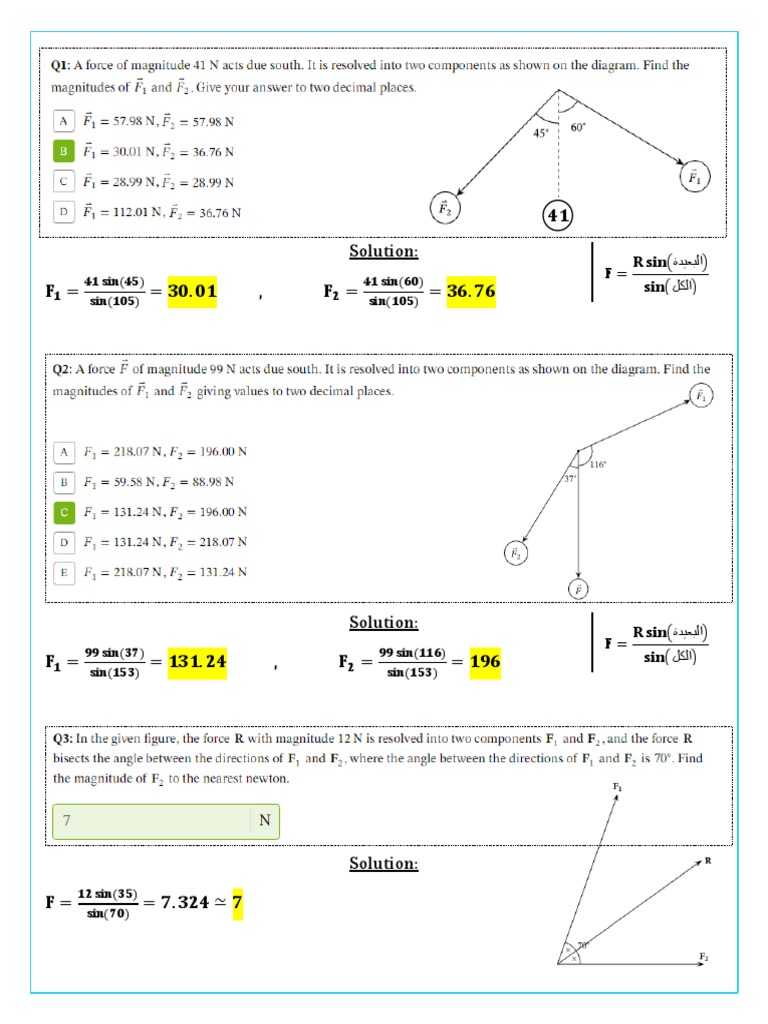 Resolving Forces | PDF