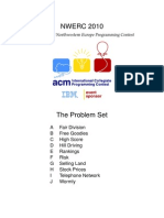 NWERC 2010: The 2010 ACM Northwestern Europe Programming Contest