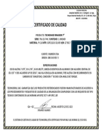 Certificado de Calidad Tecnoshoe OBS 063 - 7 Inch P-110 TNJ 22-744