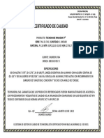 Certificado de Calidad Tecnoshoe OBS 063 - 7 Inch P-110 TNJ 22-746