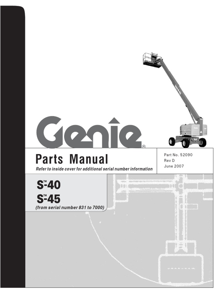 Manlift Manual de Partes S45 PDF Four Wheel Drive Fuel Injection