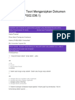 POST TEST Teori Mengarsipkan Dokumen LPK