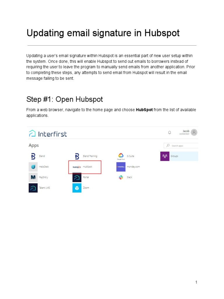 Hubspot Signature Instructions PDF Gmail Software Engineering