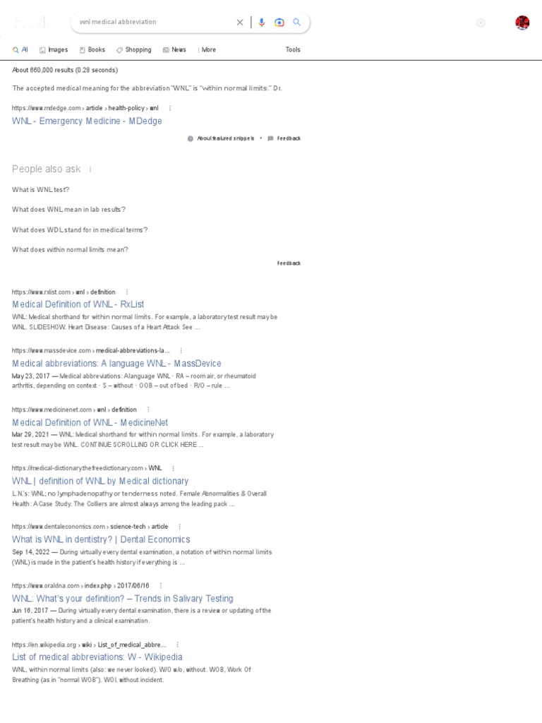 wnl-medical-abbreviation-pdf-dentistry-medicine